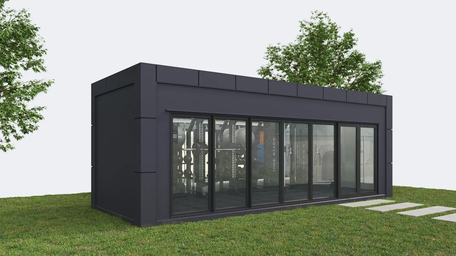 Model-novi-gym-1-0-Glowne-Novi-Pawilony NOVI GYM 1 - kontener 8m x 3m - widok glowny
